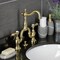 Kingston Brass Bridge Bathroom Faucet with Brass Pop-Up, Brushed Brass KS7977BAL - alternate 4